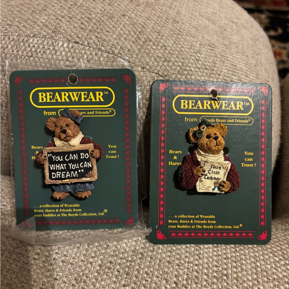 Boyd’s Bears Bearwear Teacher Lot of 2 Pins